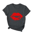 thumbnail image 4 of Fankiway Ensemble de Vêtements pour Femmes, T-Shirt à Manches Courtes Imprimé Col Rond, Chemise Ample Décontractée, Ensemble de 2 Pcs, 4 of 4
