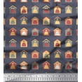 thumbnail image 1 of Soimoi Velvet Fabric Hut,Bone & Paw Dog Decor Fabric Printed Yard 58 Inch Wide, 1 of 1