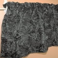 thumbnail image 2 of Rosette Floral Pop Up Flower Window Valance 54 Inch Wide Charcoal Grey, 2 of 2