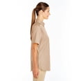 thumbnail image 3 of Harriton Foundation 100% Cotton Short-Sleeve Twill Shirt Teflon (M582W) Khaki, M, 3 of 3