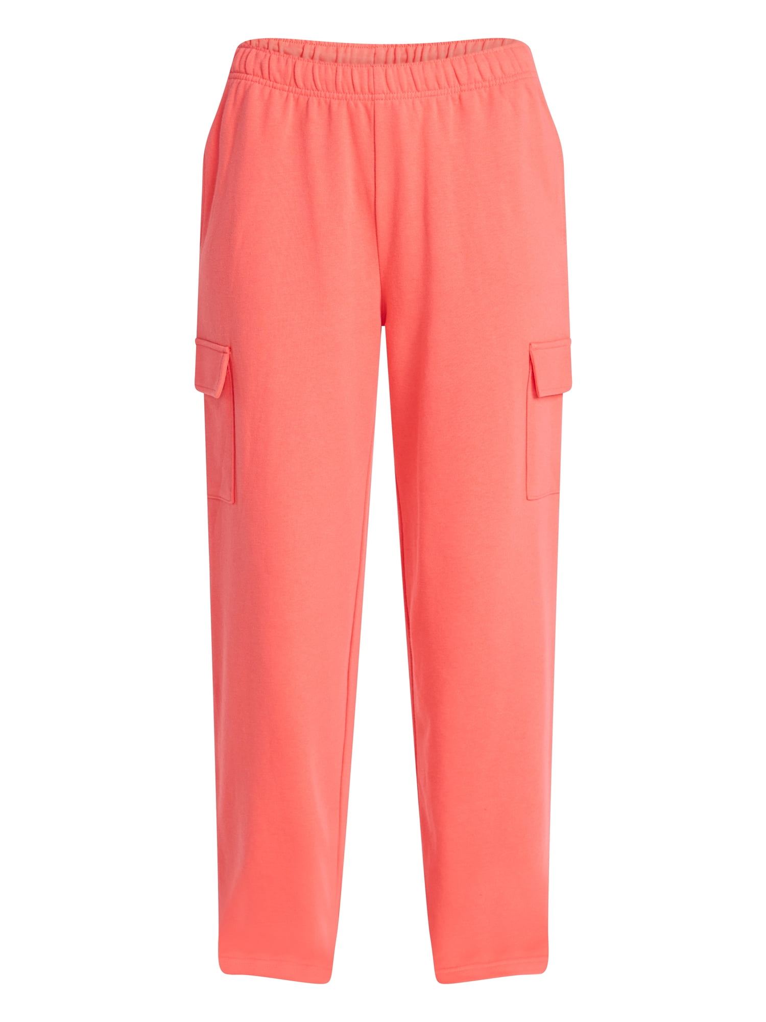 No Boundaries French Terry Cargo Pants, 30" Inseam, Women's XXS-XXL