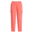 thumbnail image 5 of No Boundaries French Terry Cargo Pants, 30" Inseam, Women's XXS-XXL, 5 of 5