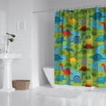 thumbnail image 2 of Dinosaurs River Volcano Green Pattern Shower Curtain 72"x84" ,Bathroom Decorative Shower Curtains Set with 12 Hooks,Modern Waterproof Washable Shower Curtain, 2 of 6