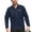 Dark Blue_#05, variant on Sewkxo Men's Long Sleeve Work Shirt Casual Loose Fit Button Down Shirts with 2-Pocket for Outdoor Safari,Dark Blue 2XL
