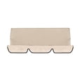 thumbnail image 4 of 3 Seater Outdoor Swing Chair Cushion Cover Waterproof Heavy Duty 190T Polyester Taffeta Replacement Seat Protector for Patio Garden Backyard Furniture, 49x16x3 Ft, Brown, 4 of 5