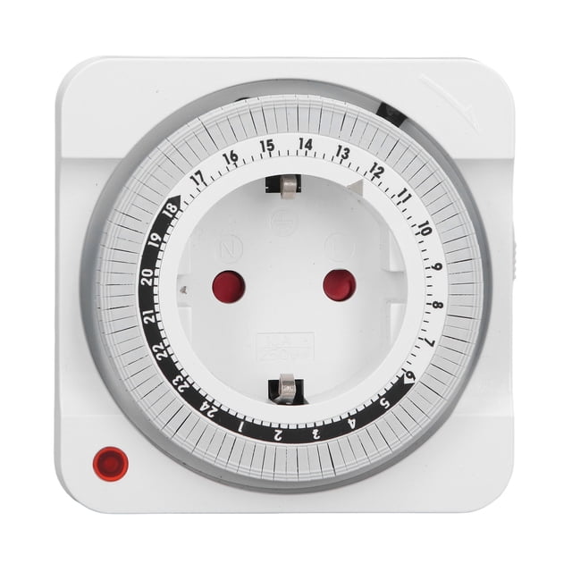Plug In Outlet Timer, Mechanical Indoor Timer Socket EU Plug 230V Countdown Automatic 15 Minute Increment For Home For Light Phone