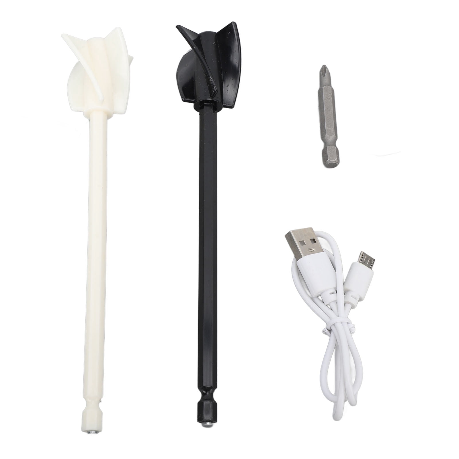 YAHHU Epoxy Resin Mixer USB Charging 1800mAh Full Mixing Reusable Handheld Epoxy Mixer for Resin Silicone Mixing Gray White (5.1 inches / 12.95 cm)