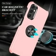 thumbnail image 7 of for Samsung Galaxy A16 5G Case, 360° Rotatable Ring Holder Kickstand Dual Layer Military-Grade Drop Tested Protection Support Car Holder Mount Magnetic Absorbing Bumper Phone Case, Rosegold, 7 of 7