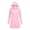 Pink, variant on Sun Protection Jacket for Women UV Cover Up Full Zip Hooded with Side Pockets Split Hem Lightweight Breathable Beach Pool Vacation Jacket