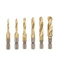 thumbnail image 1 of Ounissouiy Vástago hexagonal Chapado en titanio HSS Tornillo Rosca Broca Tornillo Máquina M3 M5 M6 M8 M10 Herramienta de mano Conjuntos de muebles de dormitorio Ounissouiy HA019765-00, 1 of 4
