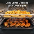 thumbnail image 4 of Behome 12.68QT Air Fryer Oven,8-in-1 Functions Digital Airfryer with Visible Window, 3-Layer Cooking Air Fryer for Crisps, Bakes, Roasts,1600W,Black, 4 of 7