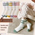 thumbnail image 5 of 6Pairs Fuzzy Cozy Socks for Women,Soft Fluffy Slipper Warm Sleep Socks Non Slip, 5 of 6