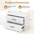 thumbnail image 3 of Gymax Commode Empilable à 2 Tiroirs, Cube de Rangement en Bois Polyvalent, Blanc, 3 of 10