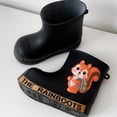 thumbnail image 6 of Angala Rain Boots For Boys Lightweight Mid Calf Cartoon Appliques Waterproof Wet Weather Outdoor Dailywear Rain Boots For Girls Size 2-2.5 Years Black, 6 of 8