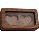thumbnail image 1 of Caja de madera para anillos, caja para anillos de boda, caja cuadrada de madera personalizada, para bodas rústicas y compromisos (1 pieza), talla única, 1 of 5