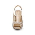 thumbnail image 3 of Zapatos de Tacón Plataforma con Punta Abierta y Pedrería para Mujer DREAM PAIRS Talla 8, 3 of 6