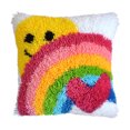 thumbnail image 1 of Moyic Kits de fabricación de cojines con patrón de arcoíris DIY de punto, disfrute de la diversión DIY con kits de de lengüeta, funda de Decoración del hogar ZD071 Arcoiris Rosa, 1 of 6