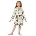 thumbnail image 6 of FORMRS Niños Bathrobe Unisex Hooded Robe Soft Plush Pajamas Sleepwear, Size 10-12T, Cats Reading Pattern, 6 of 7