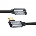 thumbnail image 2 of Chenyang CY Left and Right Angled USB-C USB 3.1 Type C Male to Female Extension Data Cable 10Gbps 100W with Sleeve for Laptop, 2 of 7