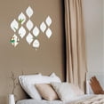 thumbnail image 4 of Mirror Decals Silver Acrylic Wall Stickers Set of 12 Pcs DIY Mural Peel and Stick Removable Decor for Bedroom Living Room Bathroom Home Office, 4 of 6