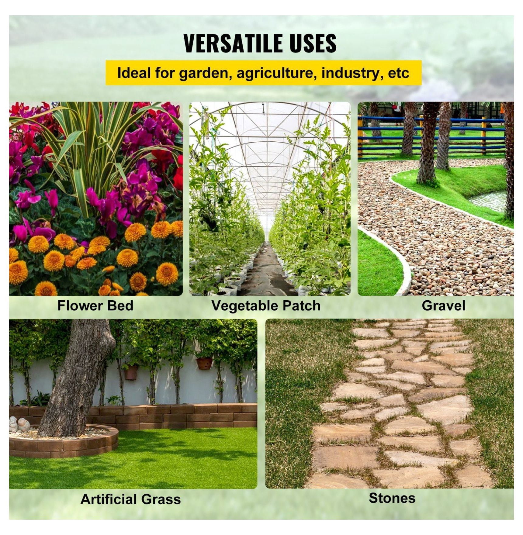 Garden Weed Barrier Fabric 4ft x 100ft, Heavy Duty Landscape Fabric 5.8 OZ, Weed Block for Gardening Ground Cover, Geotextile Fabric for Landscaping