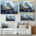 thumbnail image 4 of Designart "Avian Watercolor Halo" Animals Bird Floater Framed Wall Decor, 4 of 5