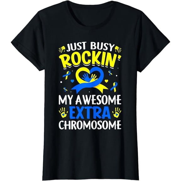 Rocking My Extra Chromosome World Down Syndrome Awareness T-Shirt