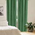 thumbnail image 2 of Ambesonne Christmas Curtains, Vintage Dots, Pair of 28"x63", Green and White, 2 of 5