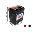 thumbnail image 2 of Lth Tx14Ah-Bs 12V 12Ah 210 Cca Agm Bci Uso para Moto, 2 of 5