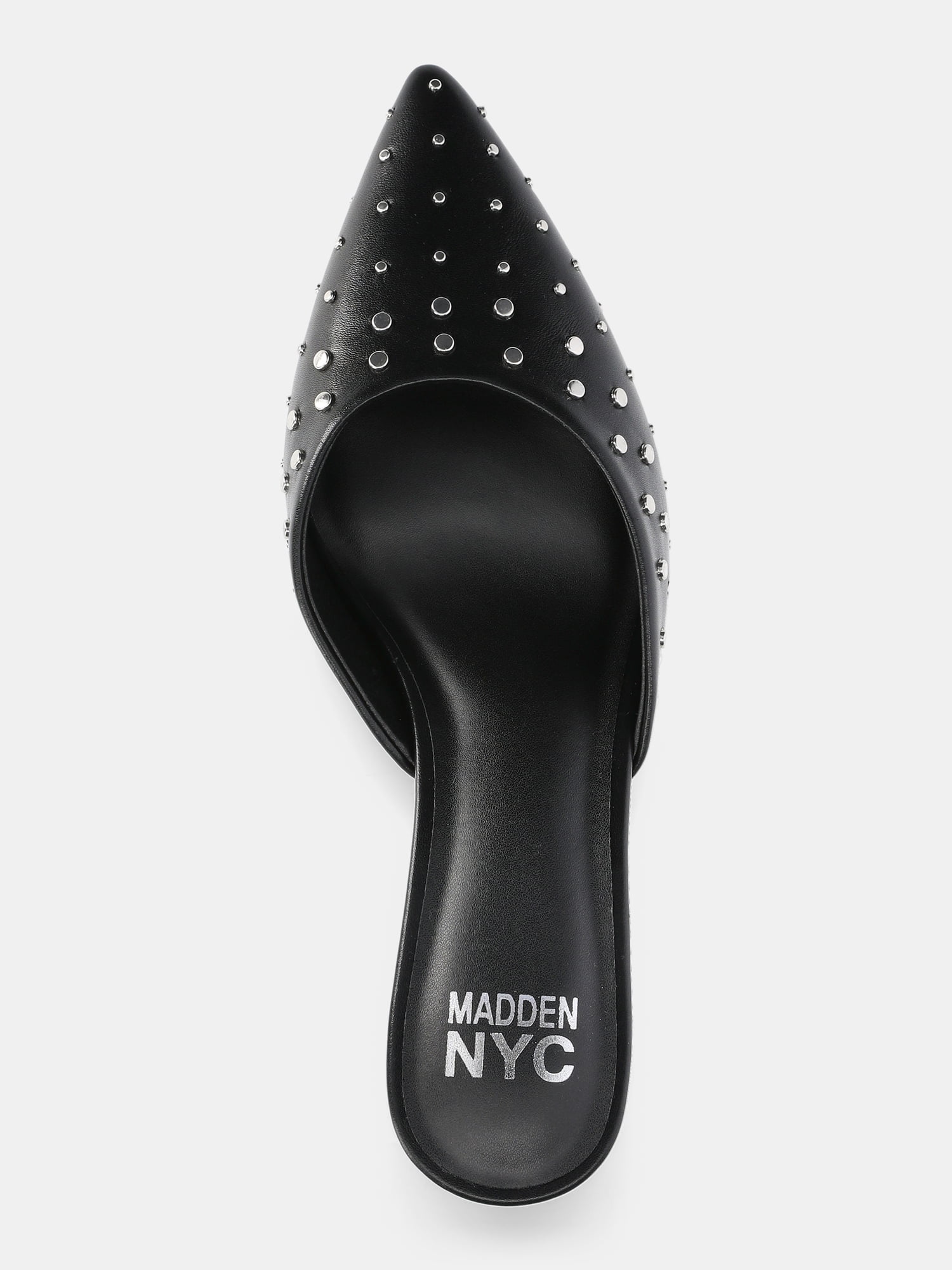 Madden NYC Women's Kitten Heeled Slide On Mules