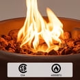 thumbnail image 5 of MOALCOFER 40,000 BTU Outdoor Fire Pit,16'' Round Propane Fire Pit with Windproof Glass Guard,Lava Rocks & Waterproof Cover, 5 of 8