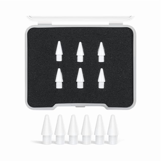 LinQingQ Replacement Tips Suitable for Apple Pencil Compatible with Apple Pencil 6 Pack for Precision Drawing Compatible with Apple Pencil 1st and 2nd Generation Tips