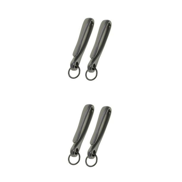 Billuyoard Ganchos simples en forma de U de 2 piezas, llavero de anzuelo, soportes de Clip para cinturón, accesorios para manualidades DIY, fabricación de Negro mate 2piezas Billuyoard CBP197388