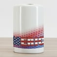 thumbnail image 2 of American Ceramic Toothbrush Holder, USA Flag on America Stars Background Illustration Freedom Independence Liberty, Versatile Countertop for Bathroom, 4.5" X 2.7", Red Blue White, by Ambesonne, 2 of 4