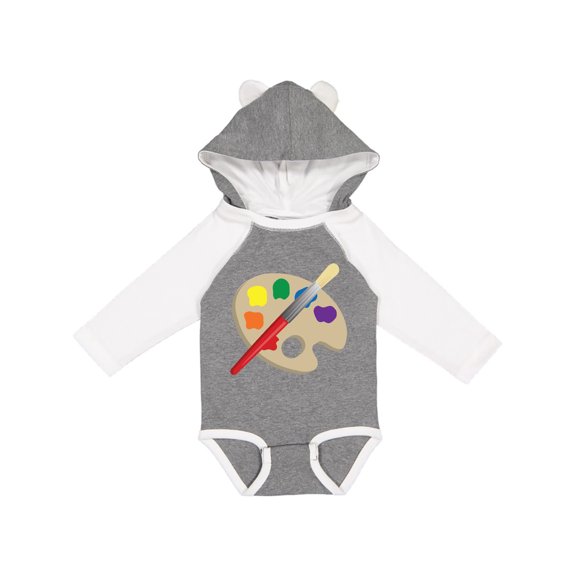 Inktastic Artist Palette and Brush Boys or Girls Long Sleeve Baby Bodysuit