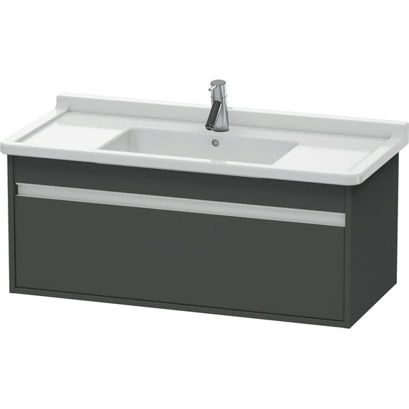 Duravit Kt6665 Ketho 39" Single Wall Mounted Wood Vanity Cabinet Only - Graphite Matte