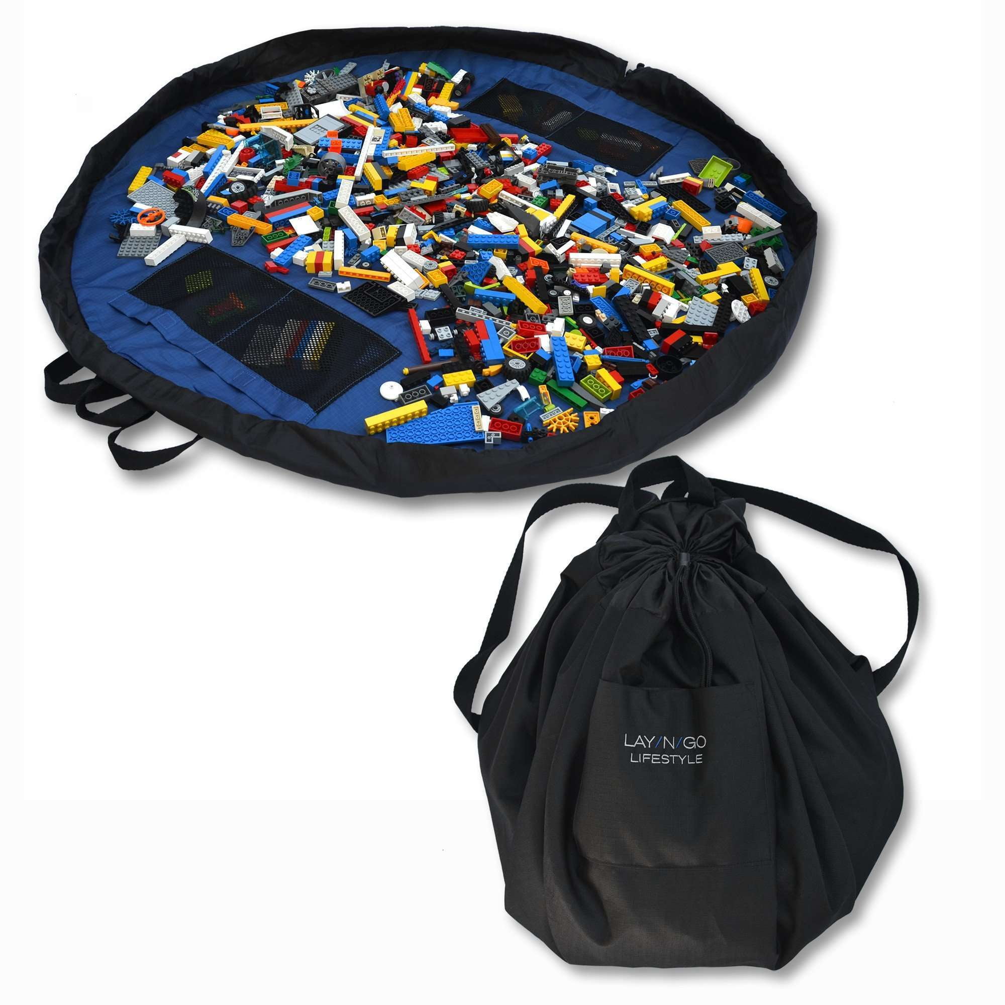 LaynGo LIFESTYLE (44") Black/Blue Interior Activity Play Mat