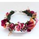 thumbnail image 4 of Halo de flores Corona floral Corona de flores Guirnalda de flores Diadema Corona para el cabello Guirnalda para el cabello Tocado floral Boho con cinta Fiesta de bodas Festival Rojo, 4 of 5