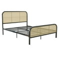 thumbnail image 3 of Mr. Kate Roxanne Metal Platform Bed Frame with Cane Headboard, Queen, Black, 3 of 22