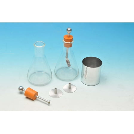 Eisco Labs Electroscope Kit with 2 Flask Electroscopes (each 5.63in tall) and Faraday's Ice Pail
