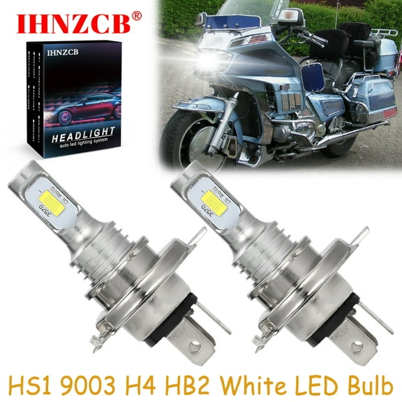 IHNZCB for Honda Goldwing GL1200 GL1200A GL1200I GL1200L - 2X HS1 9003 H4 HB2 LED Headlights Bulb 50W White YTB,Motorcycle Light,Y28