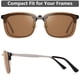 thumbnail image 5 of Gafas de sol polarizadas CAXMAN con clip marrón UV60 para hombre, 5 of 6