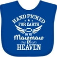 thumbnail image 3 of Inktastic Handpicked for Earth by My Mawmaw in Heaven with Angel Wings Boys or Girls Baby Bib, 3 of 4