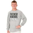 thumbnail image 5 of Funny Father Knows Stressed Pun Men's Long Sleeve Tee T Shirt Brisco Brands X, 5 of 6