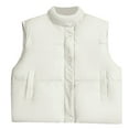 thumbnail image 5 of Daznico Winter Sleeveless Quilted Down Vest with Stand Collar Short for Warmth Outerwear,Womens Vest,M, 5 of 5