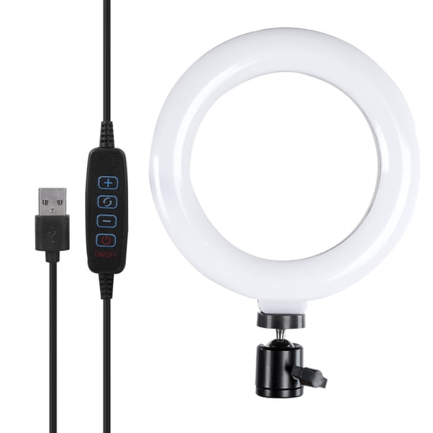 Anillo de luz LED para estudio de teléfono con cámara Selfie, anillo de luz LED regulable de 6 pulgadas, anillo de luz de relleno para estudio de vídeo, rendimiento de primer nivel Jadeshay A