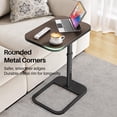 thumbnail image 3 of Mesa Kitstorack de madera espresso con altura ajustable en forma de C, 3 of 9