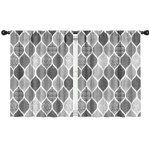 Blackout Kids Curtains,Boho Bohemia Geometric Line Art Childrens Insulated Curtains Set Of 2,Bedroom Essentials,Toddler Room Decor 42"x54"(106x137cm)