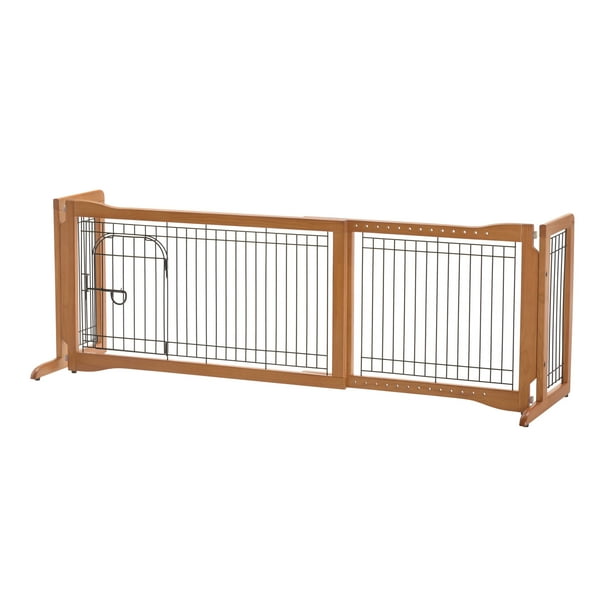 Richell Freestanding Dog Gate, Autumn Matte, 59.80"L x 18.50"W x 20.90