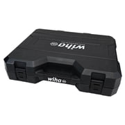 Wiha Tools Insulated 26 Piece Tool Set with Sockets, Ratchets, Extension Bars, Wrenches, Pliers, Cutters, Screwdrivers, Cable Stripping Knife, and Tweezers in 18.11 L x 14.56 W x 4.33 H Tool Case.